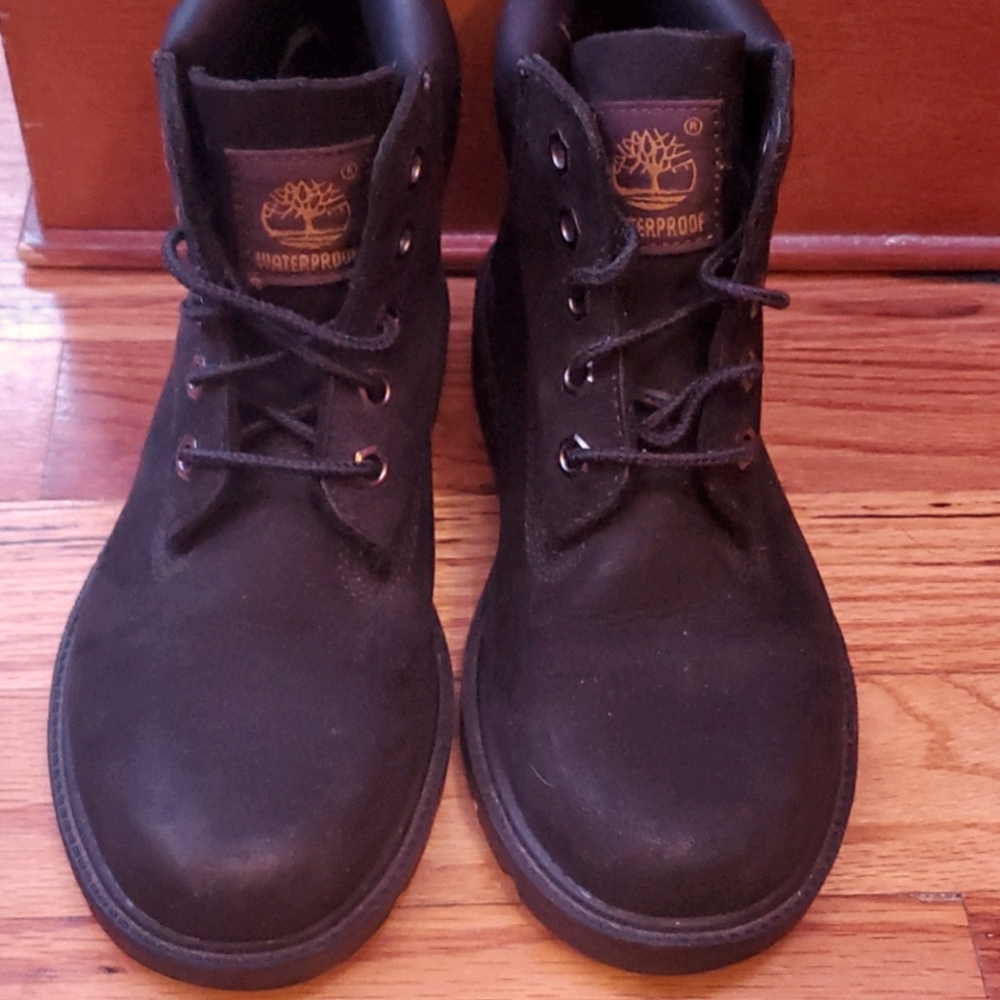 Timberland waterproof boys black boots